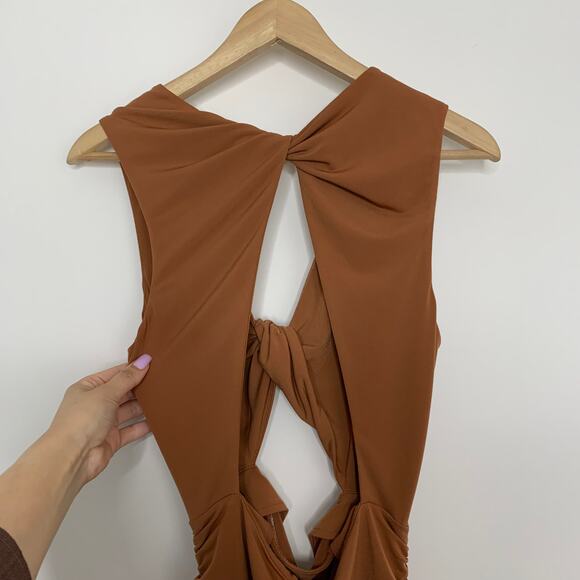 Michael Costello x Revolve April Midi Dress in Terra Cotta Womens Medium New - Picture 7 of 16